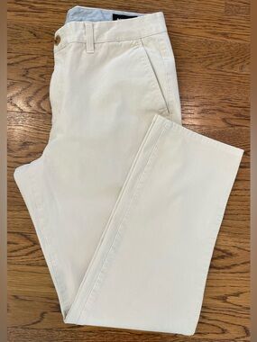 Bonobos Stretch Washed Chino Pants 33x28 Light Khaki Slim Fit Casual Lightweight